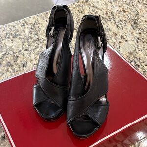 Coach Adelle Black Leather Heels